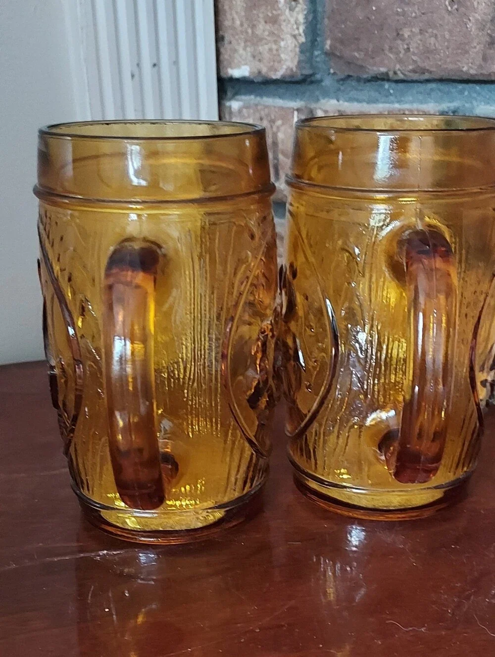 Amber Stein Mug Clipper Ship Whaling Sailing Mayflower Plymouth Rock America